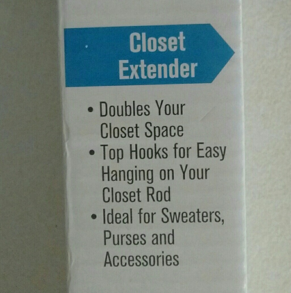 NIB CLOSET EXTENDER ORGANIZER ***LAST ONE*** - Picture 3 of 5